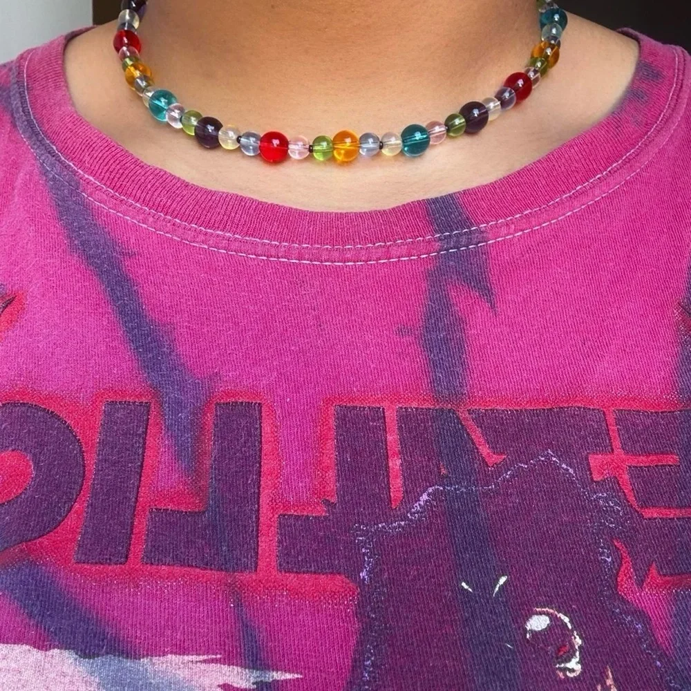 Multicolor Glass Bead Necklace